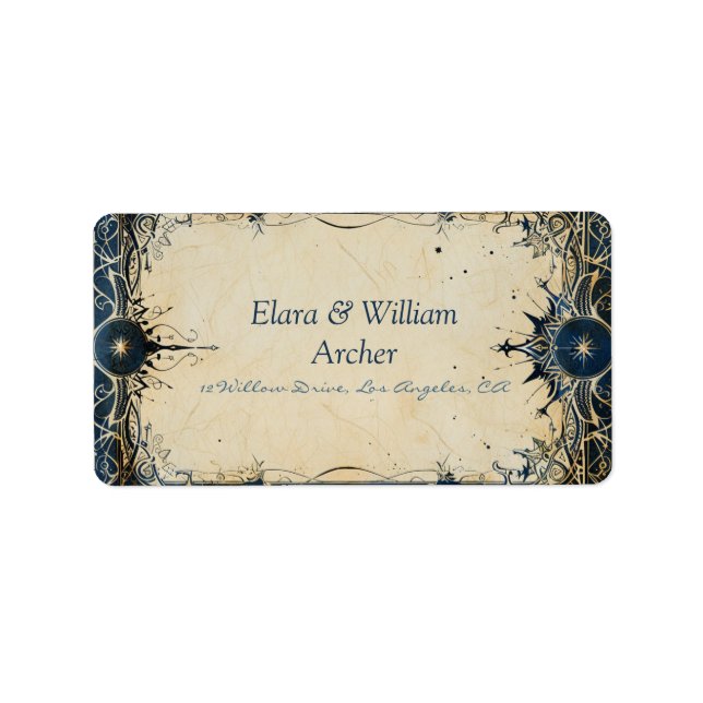 Numenorean Royal Wedding Adressaufkleber (Vorne)