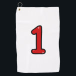 Numeral 1, one, 1 year, number 1, number one, 1 ye golfhandtuch<br><div class="desc">Numeral 1,  one,  1 year,  number 1,  number one,  number one,  1 year old,  1 st birthday gift,  1 st birthday design,  first,  anniversary,  date,  birthday,  anniversary,  leader</div>