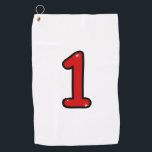 Numeral 1, one, 1 year, number 1, number one, 1 ye golfhandtuch<br><div class="desc">Numeral 1,  one,  1 year,  number 1,  number one,  number one,  1 year old,  1 st birthday gift,  1 st birthday design,  first,  anniversary,  date,  birthday,  anniversary,  leader</div>