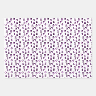 Numerisches Wrapping-Papier Geschenkpapier Set