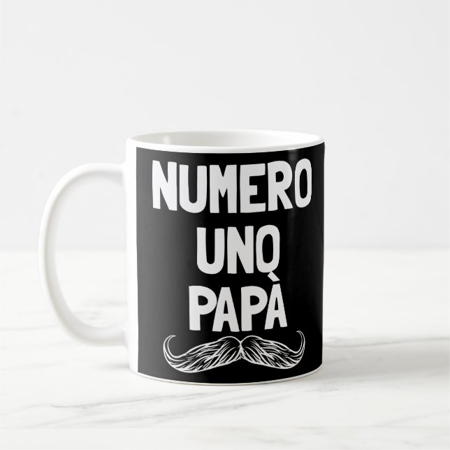 Numero Uno Papa Italienischer Vater Vater Nummer 1 Kaffeetasse (Links)