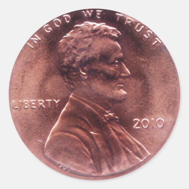 Numismatisches Geschenk Runder Aufkleber (Vorderseite)