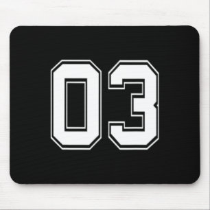 Nummer 03 Verkaufe Fußball-Fußball-Geburtstagsgesc Mousepad