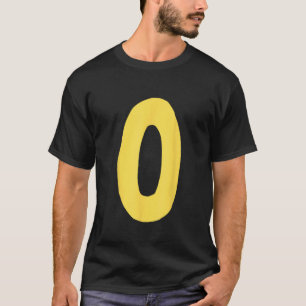 Nummer 0 groß und fett in gelb T-Shirt