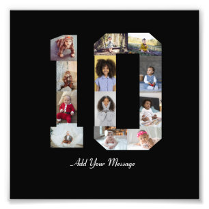 Nummer 10 Foto Collage Poster