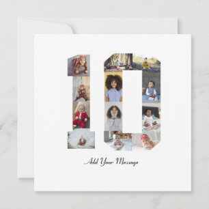 Nummer 10 Foto Collage Poster Ankündigung