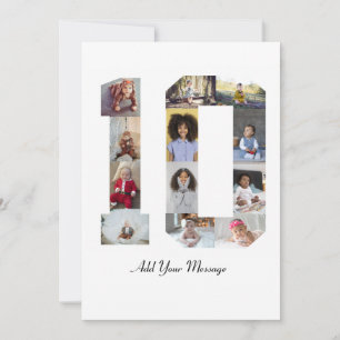 Nummer 10 Foto Collage Poster Ankündigung