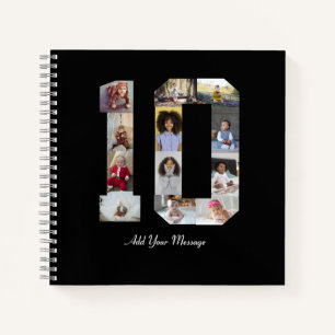 Nummer 10 Foto Collage Poster Notizbuch