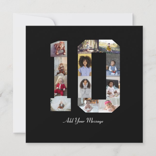 Nummer 10 FotoCollage Ankündigung (Vorderseite)