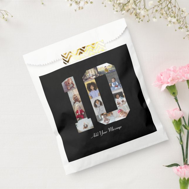 Nummer 10 FotoCollage Geschenktütchen (Versiegelt)