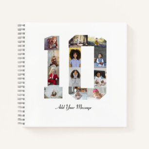 Nummer 10 FotoCollage Notizbuch