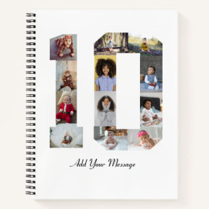 Nummer 10 FotoCollage Notizbuch
