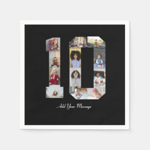 Nummer 10 FotoCollage Serviette