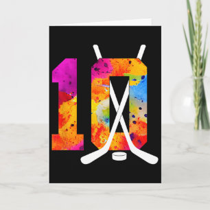 Nummer 10 Jahre Eishockey 10. Geburtstag (2)  Karte