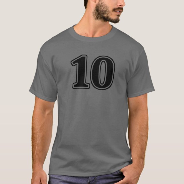 Nummer 10 zehn vorn T-Shirt (Vorderseite)