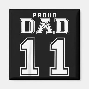 Nummer 11 Custom Proud Basketball Vater Personalis Magnet