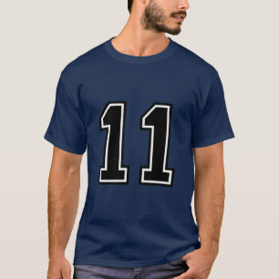 Nummer 11 Custom Sports Jersey Varsity Geburtsta T-Shirt