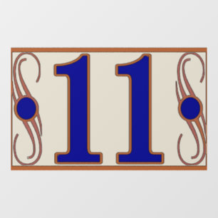Nummer 11 fensteraufkleber