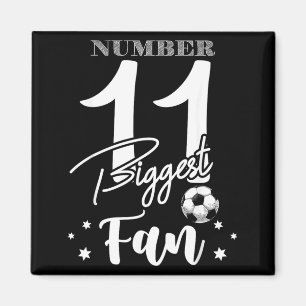 Nummer 11 Größter Fan Fußballspieler Familie Cheer Magnet