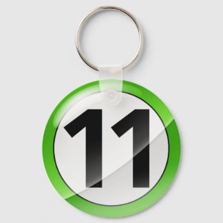 Nummer 11 "grüne Schlüsselkette" Schlüsselanhänger