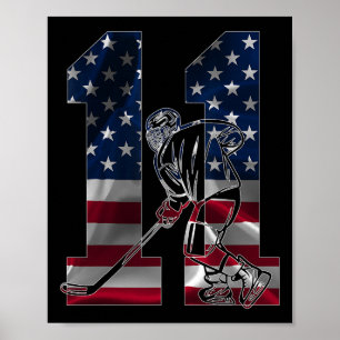 Nummer 11 Jahre Eishockey 11. Geburtstag Poster