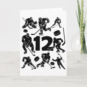 Nummer 12 Jahre Eishockey 12. Geburtstag (1) Karte