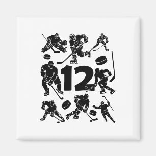 Nummer 12 Jahre Eishockey 12. Geburtstag (1) Magnet