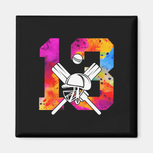 Nummer 13 Jahre Cricket 13. Geburtstag 1 Magnet