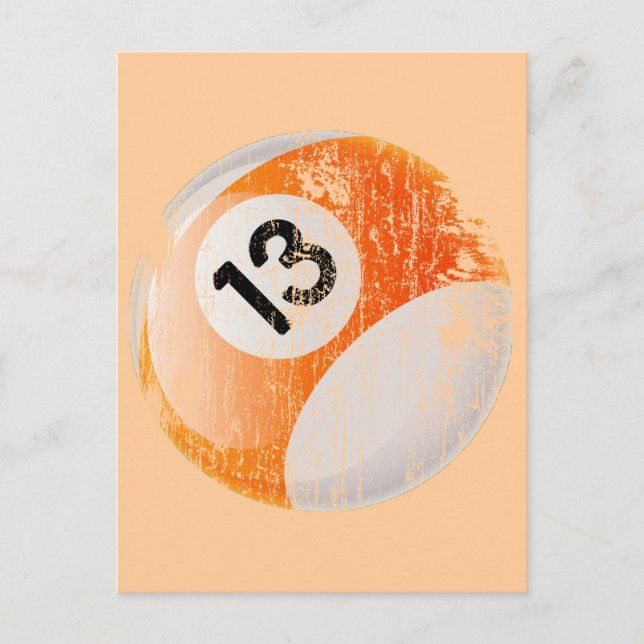 NUMMER 13 MILLIARDS BALL - ALTER UND ERODIERT POSTKARTE (Vorderseite)