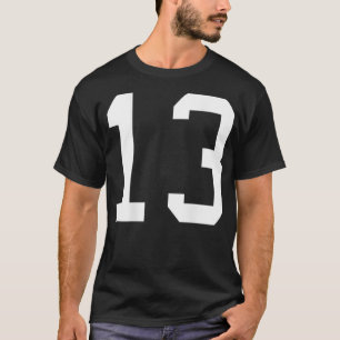 Nummer 13 Schulung für den hinteren Design-Fußball T-Shirt
