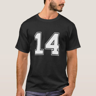 Nummer 14 Baseball Football Fußball Fathers Day Gi T-Shirt