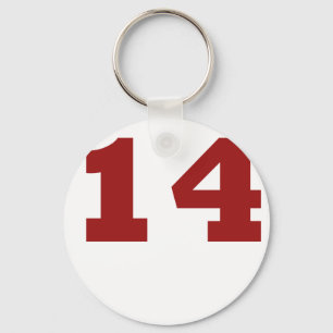 Nummer 14 schlüsselanhänger
