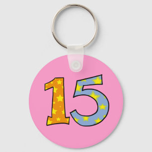 Nummer 15 schlüsselanhänger