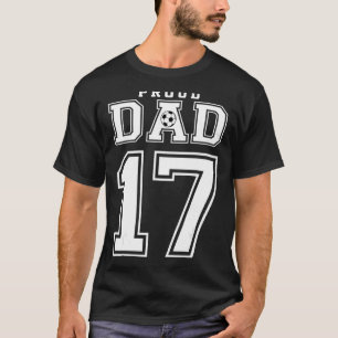 Nummer 17 Benutzerdefinierter Soccer Futbol-Vater  T-Shirt