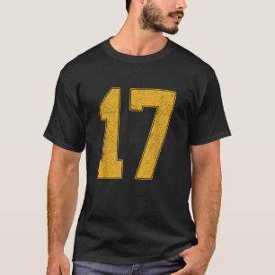 Nummer 17 Numbered Uniform Sports Team Jersey 17. T-Shirt