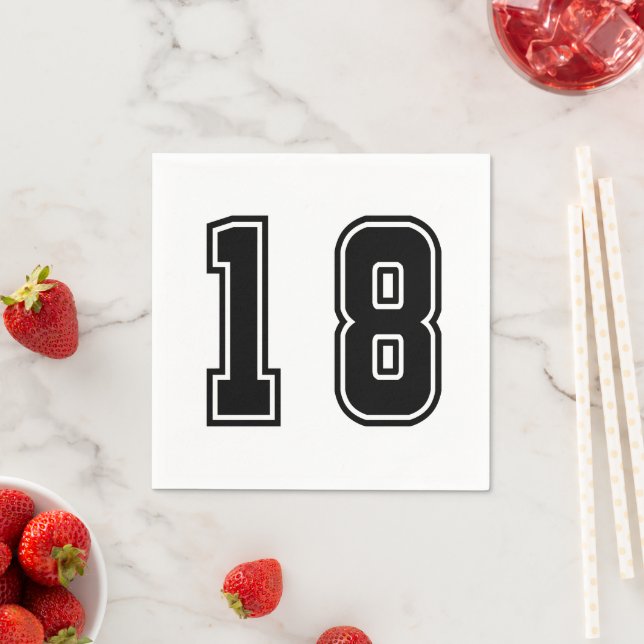 Nummer 18 serviette (Beispiel)