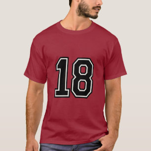 Nummer 18 Uni-Sporttrikot   18. Geburtstag T-Shirt