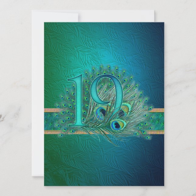 Nummer 19 / Alter / Jahre / 19. Geburtstagsvorlage Karte (Vorderseite)