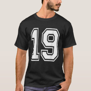 Nummer 19 Shirt Sports Player Nummer BACK of Shirt