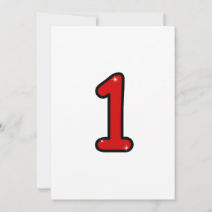 Nummer 1, 1, 1 Jahr, Nummer 1, Nummer 1 Einladung
