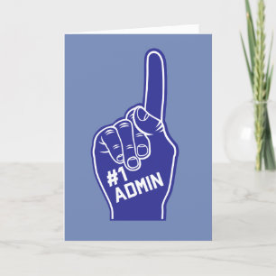 Nummer 1 Admin Foam Finger Karte