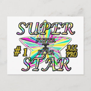 Nummer 1 Alle Pro Super Star Postkarte