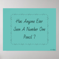 Nummer 1 Bleistift-Poster