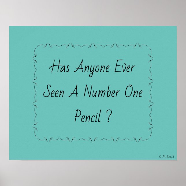 Nummer 1 Bleistift-Poster Poster (Vorne)