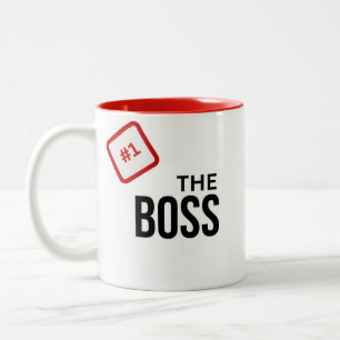 Nummer 1 Boss-Geschenk Zweifarbige Tasse