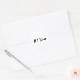 Nummer 1 Boss Personalisieren Runder Aufkleber