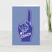 Nummer 1 Coach Foam Finger