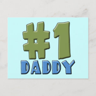 Nummer 1 Daddy Products Postkarte