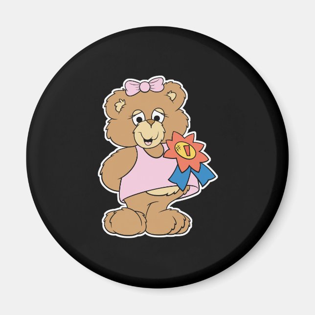 Nummer 1 Girl Bear Magnet (Vorne)
