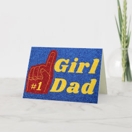 Nummer 1 Girl Vater Vatertag Glitzer Card Karte
